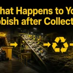recycling after rubbish collection
