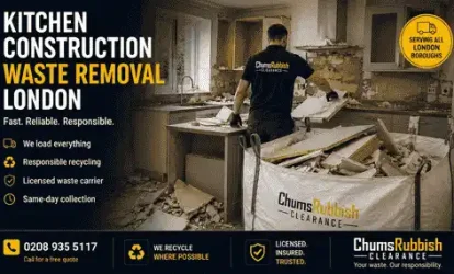 Kitchen construction waste removal London
